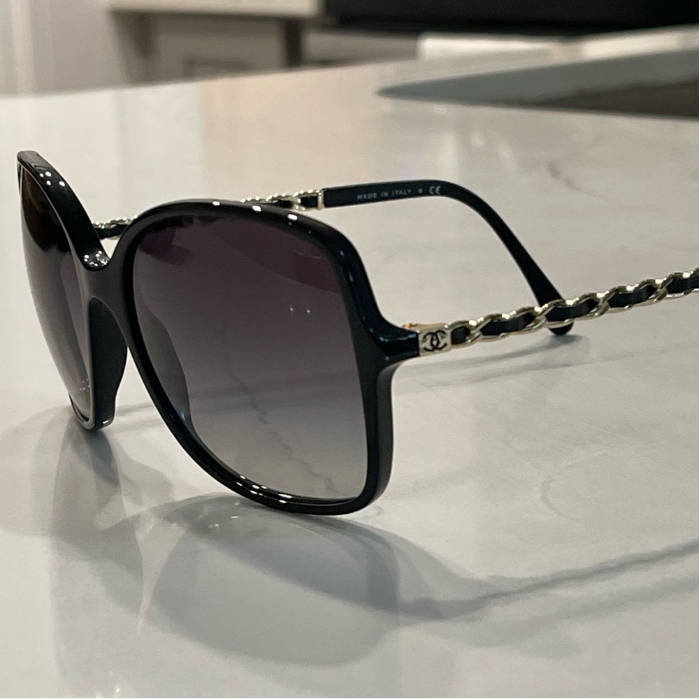 Oversized Black Chanel Sunglasses